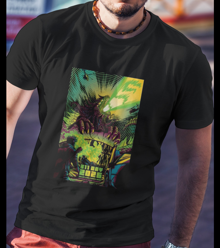 311 Day 2026 Dolby Live At Park MGM Las Vegas NV Alien Monster Art Helicopters T-Shirt
