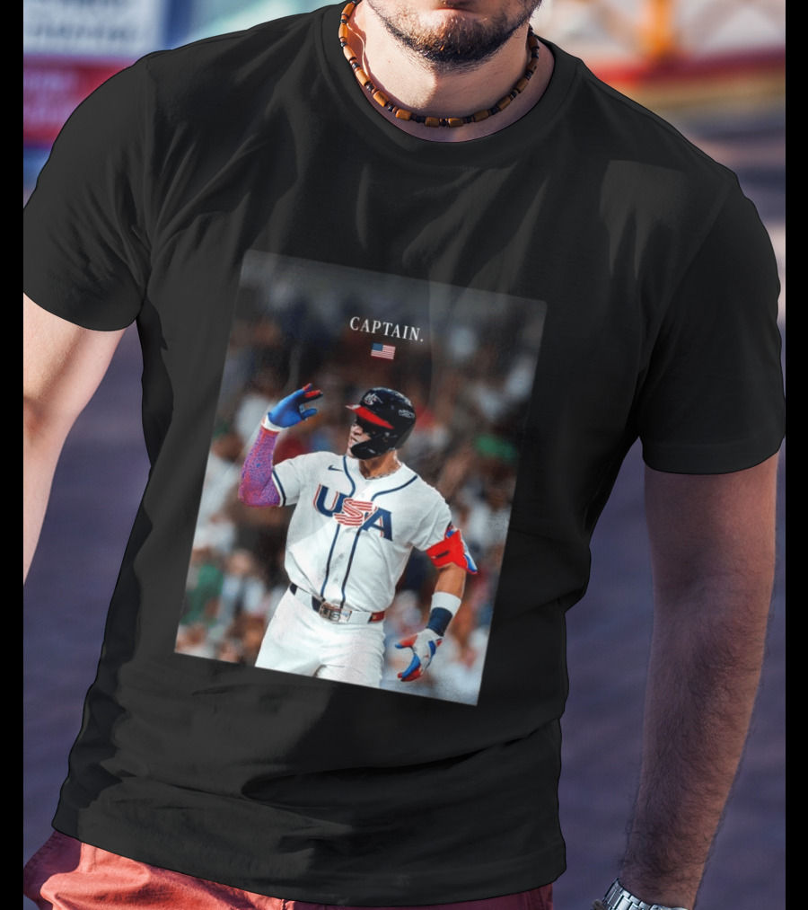Aaron Judge Captain USA Team 2026 World Baseball T-Shirt