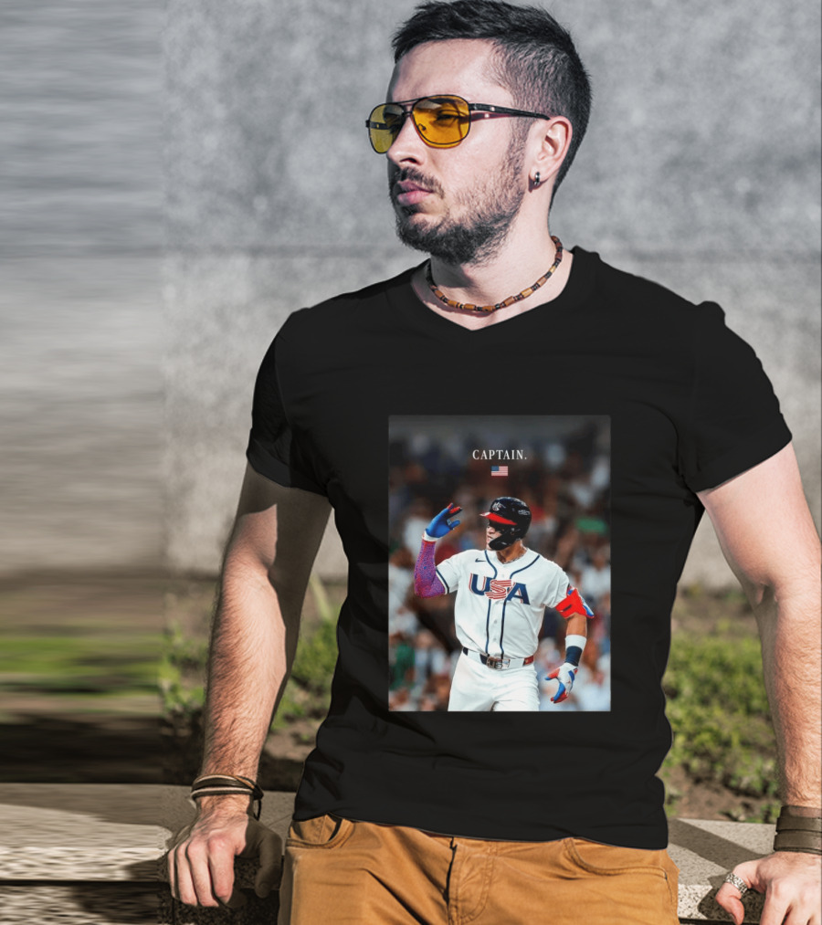 Aaron Judge Captain USA Team 2026 World Baseball T-Shirt