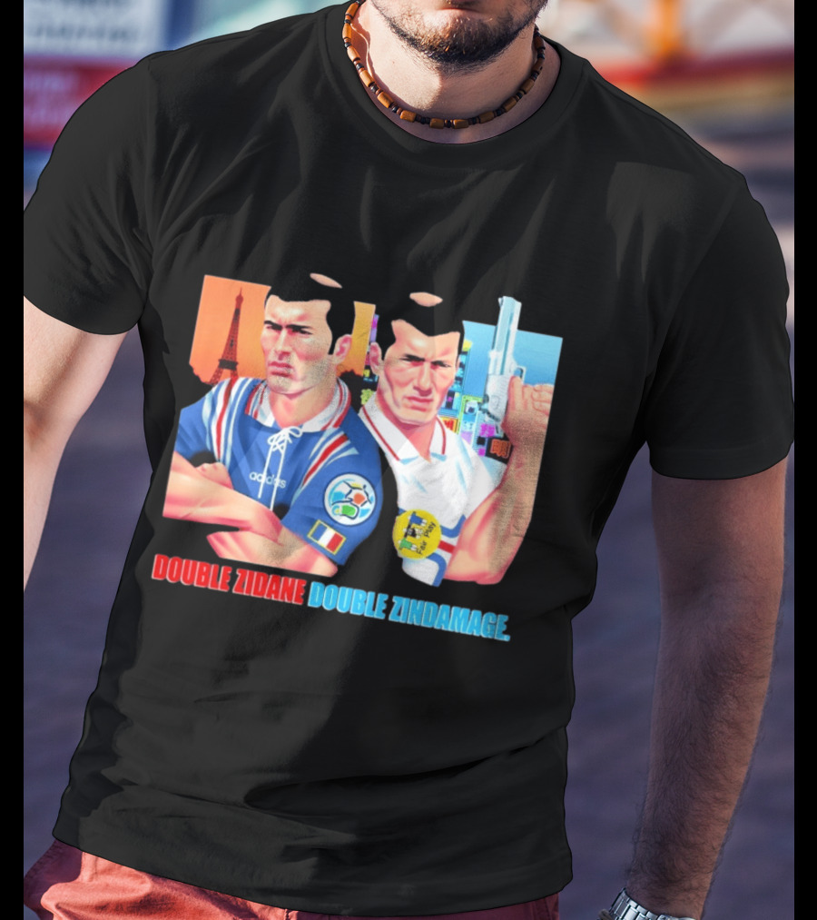 Double Zidane Double Zindamage Hong Kong Pop Up Cult Kits Paris T-Shirt