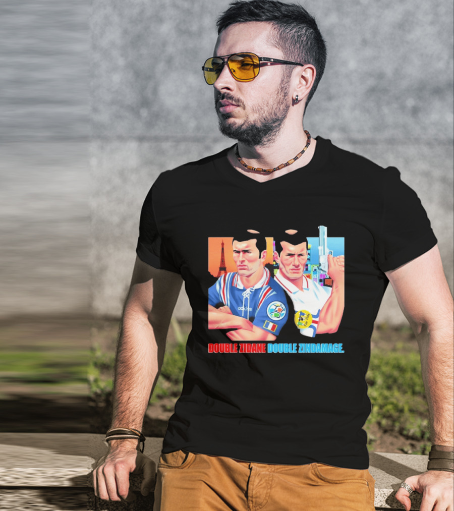 Double Zidane Double Zindamage Hong Kong Pop Up Cult Kits Paris T-Shirt