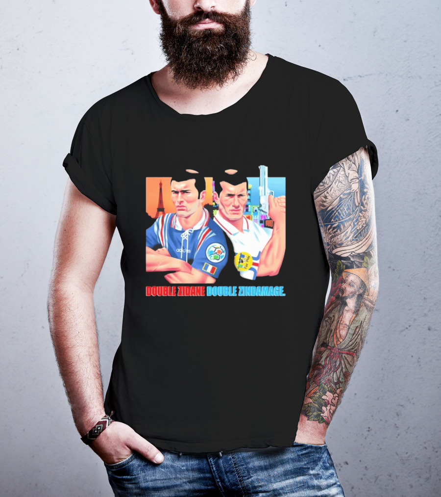 Double Zidane Double Zindamage Hong Kong Pop Up Cult Kits Paris T-Shirt
