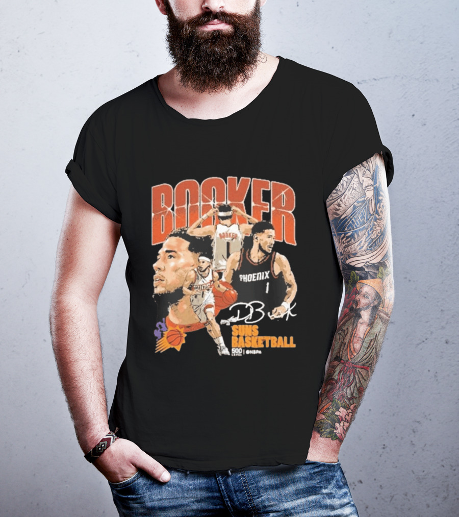 Booker Suns Basketball Phoenix 500 Career Games T-Shirt