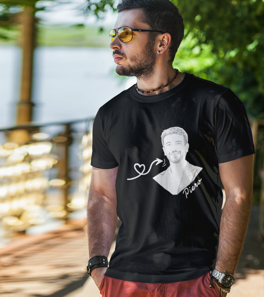 Piero Barone Il Volo Love Heart Men's Fashion Red T-Shirt