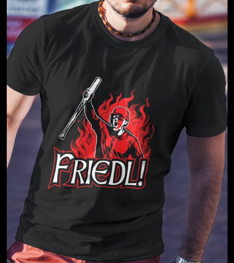 Friedl Awesome Baseball Fire T-Shirt