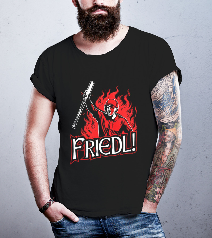 Friedl Awesome Baseball Fire T-Shirt