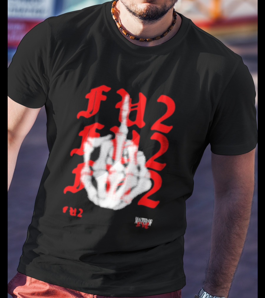 FU2 Middle Finger Three 6 Mafia Master Of Evil T-Shirt