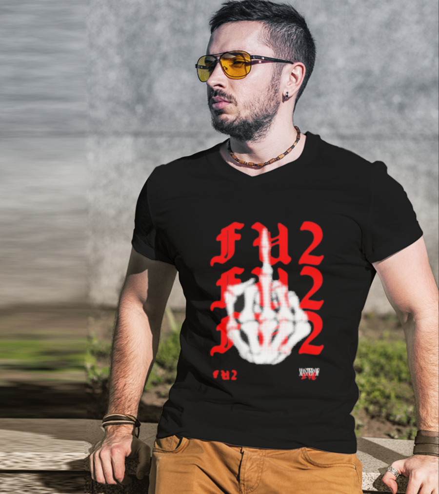 FU2 Middle Finger Three 6 Mafia Master Of Evil T-Shirt