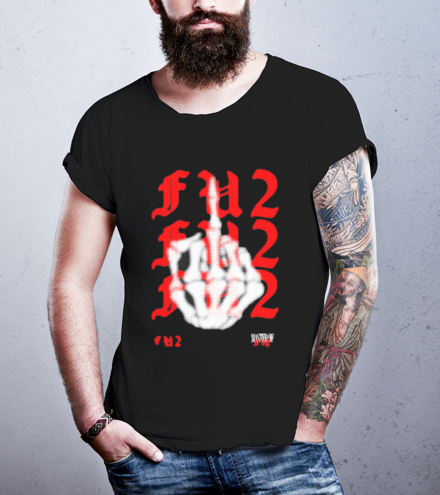 FU2 Middle Finger Three 6 Mafia Master Of Evil T-Shirt