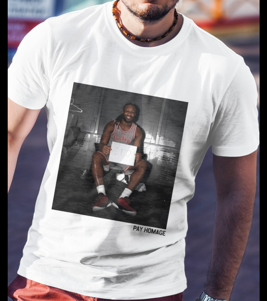 Buckeye Jersey Bruce Thornton 110 Pay Homage Locker Room T-Shirt