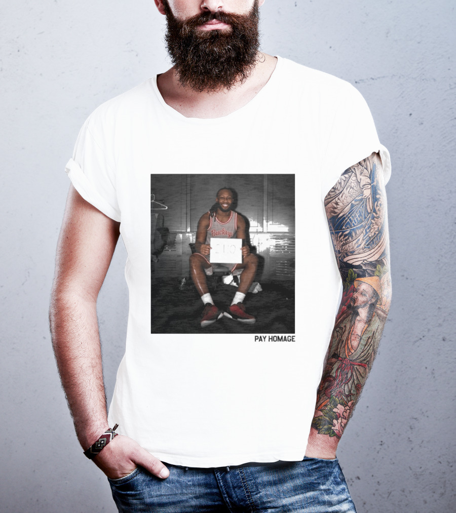 Buckeye Jersey Bruce Thornton 110 Pay Homage Locker Room T-Shirt