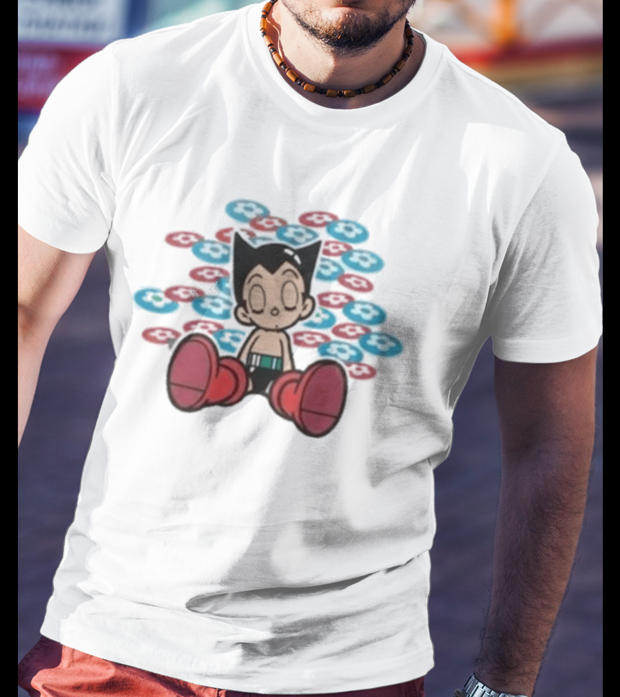 Vandythepink Astro Boy Floral Meditative Pose T-Shirt