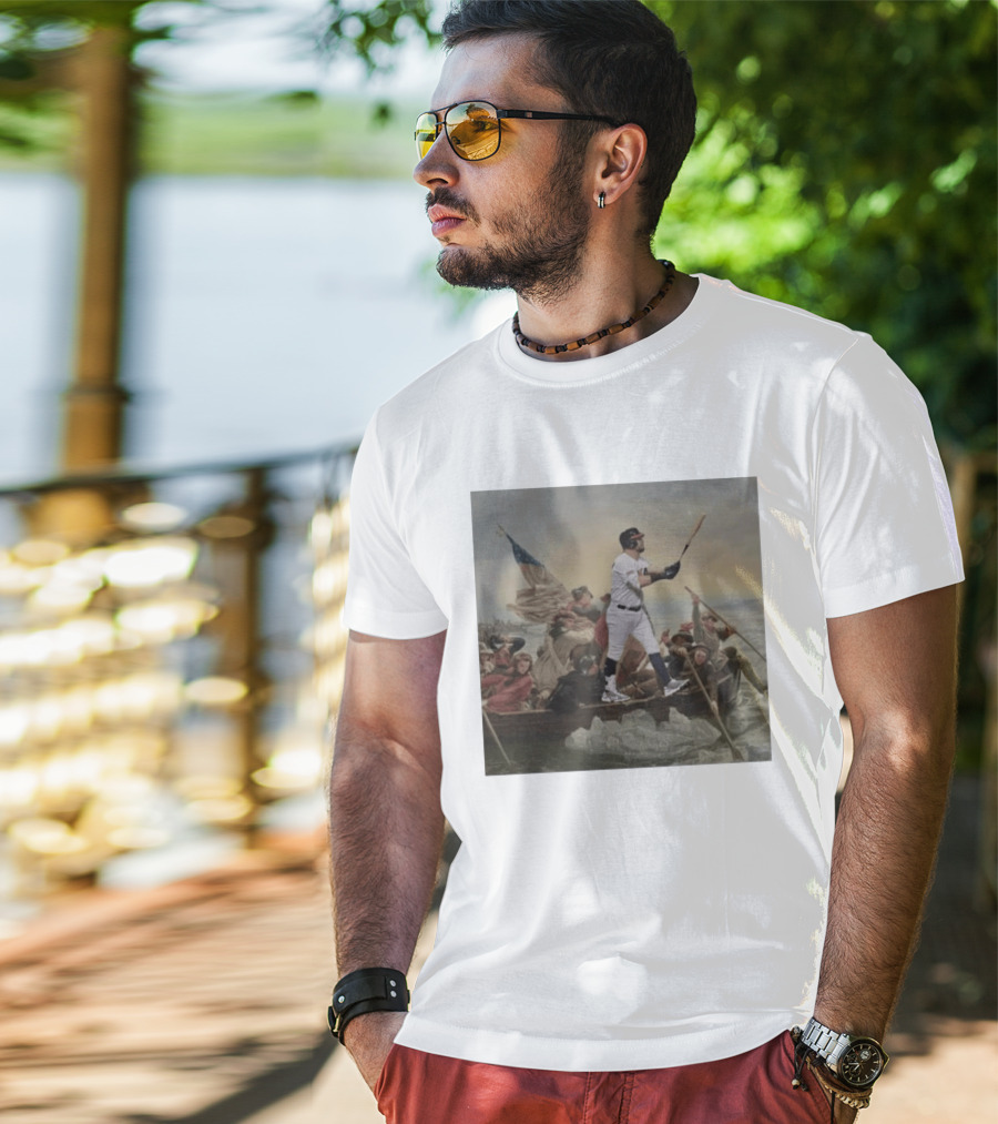 Washington Crossing The Delaware Incredible Obvious Baseball Fusion T-Shirt
