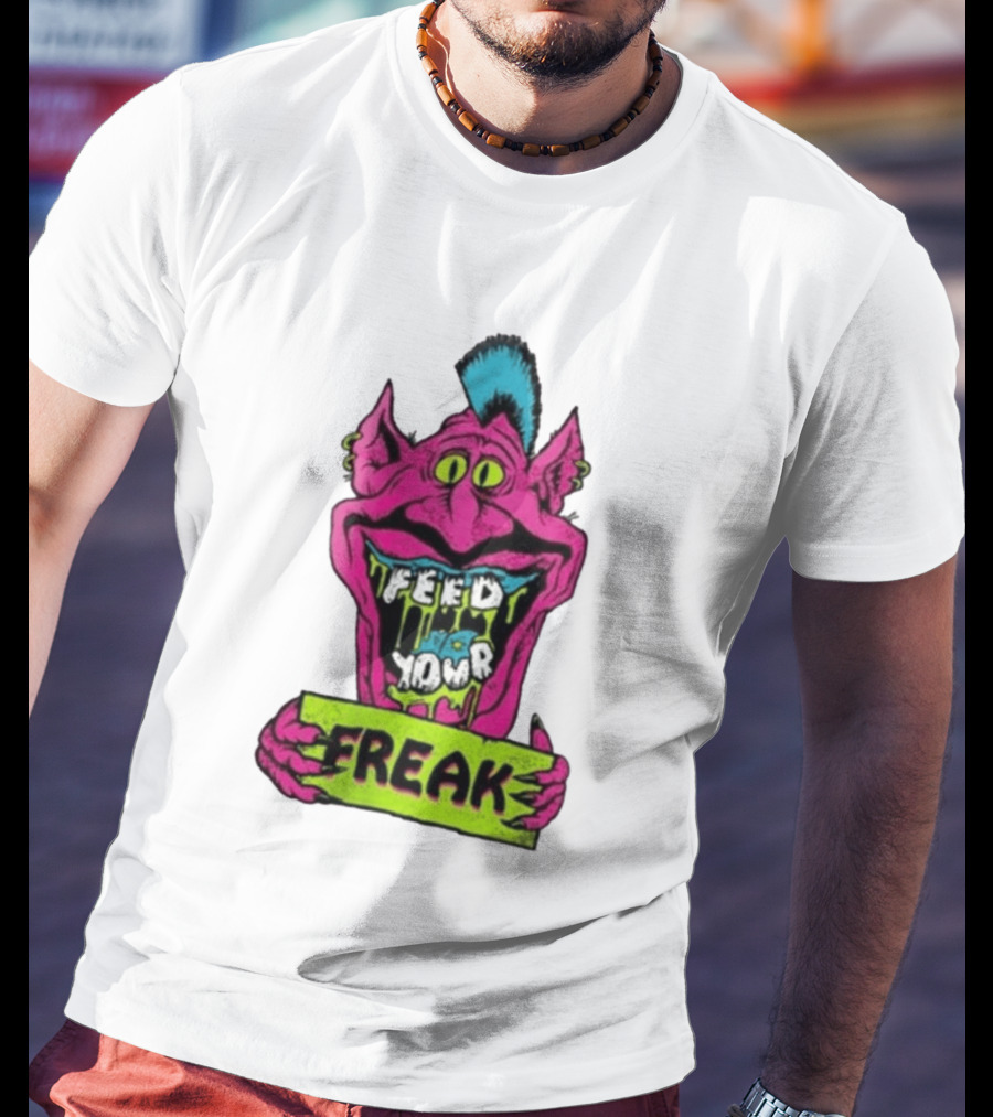Feed Your Freak Monster Old School Psychedelic Punk T-Shirt
