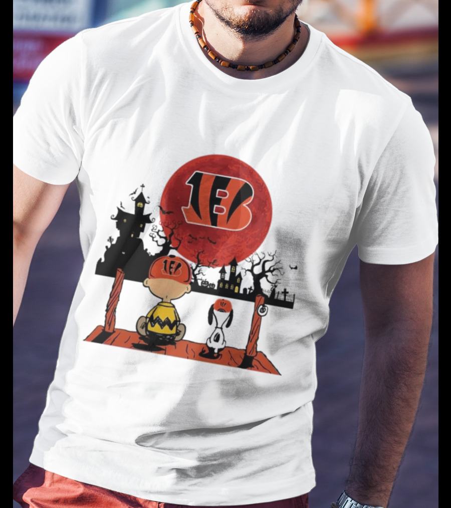 Charlie Brown Snoopy Cincinnati Bengals Halloween 2024 T-Shirt