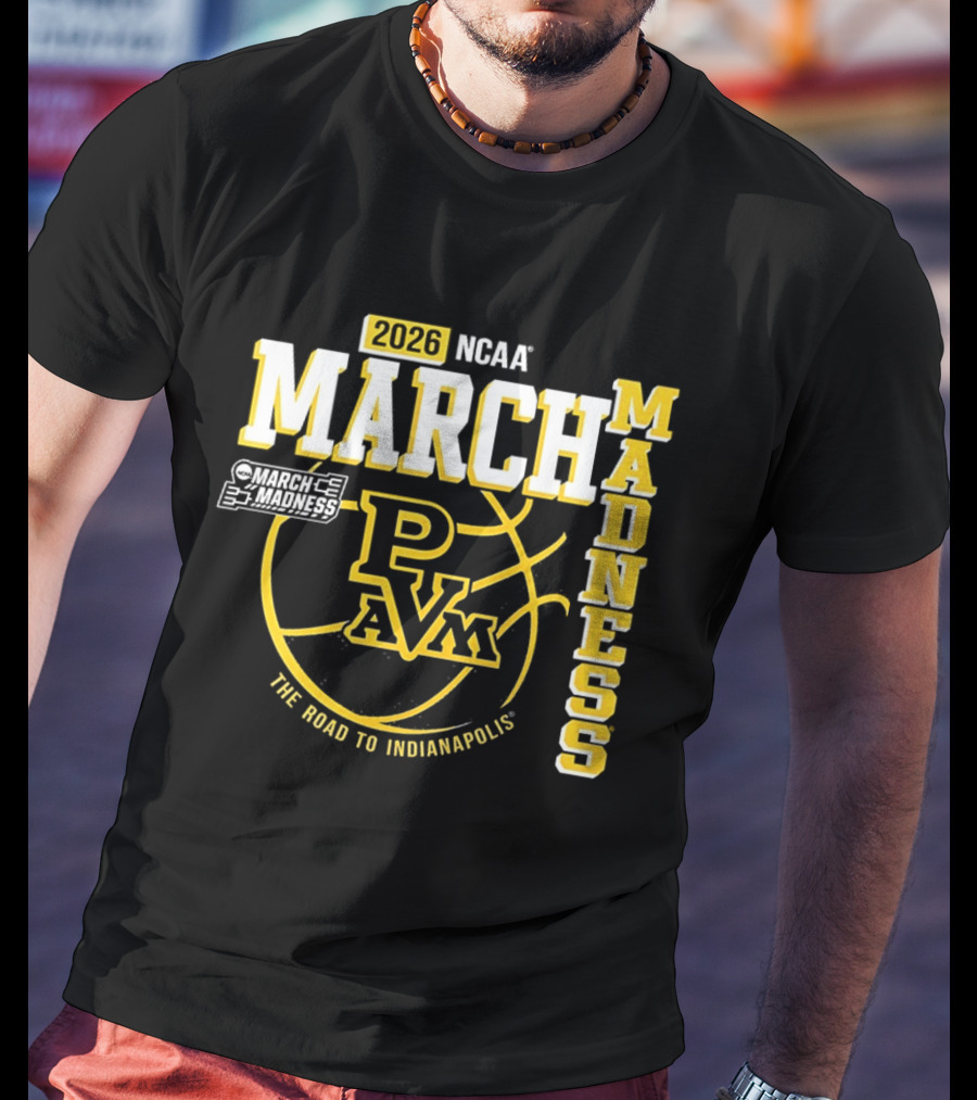 2026 NCAA March Madness Prairie View A&M Panthers The Road To Indianapolis T-Shirt
