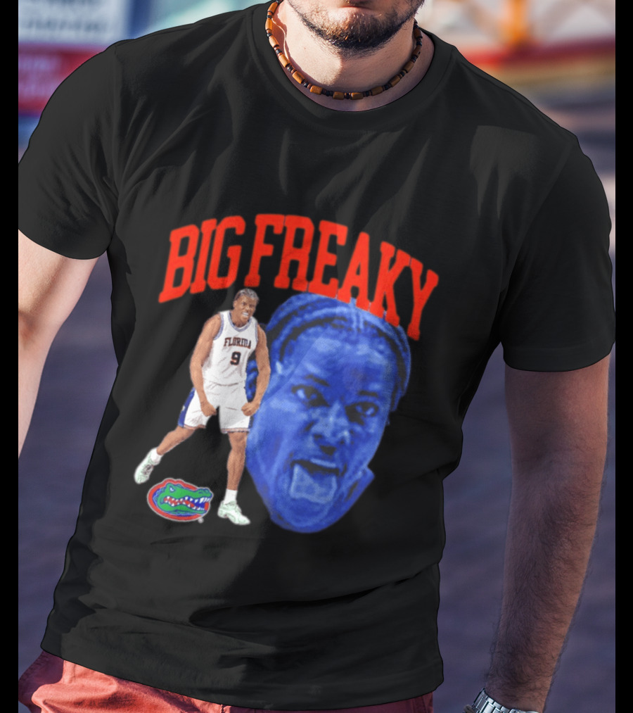 Florida Gators Rueben Chinyelu Big Freaky NBA Player Action T-Shirt