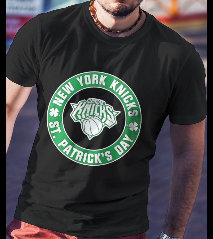 Shamrock Green New York Knicks St Patrick's Day Basketball Celebration T-Shirt