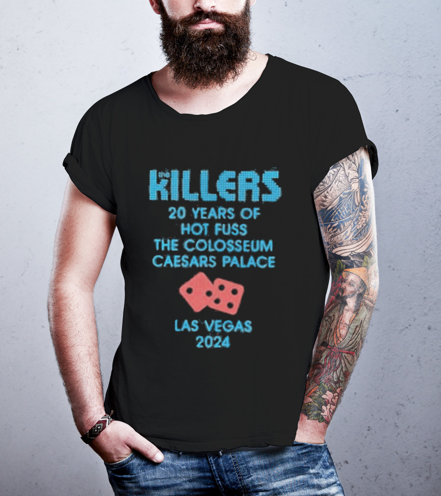 Killers 20 Years Hot Fuss Colosseum Caesars Palace Las Vegas 2024 T-Shirt