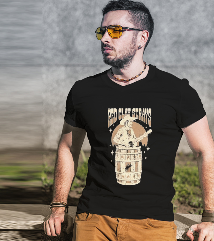 Red Clay Strays Cowboy Musician With Guitar T-Shirt