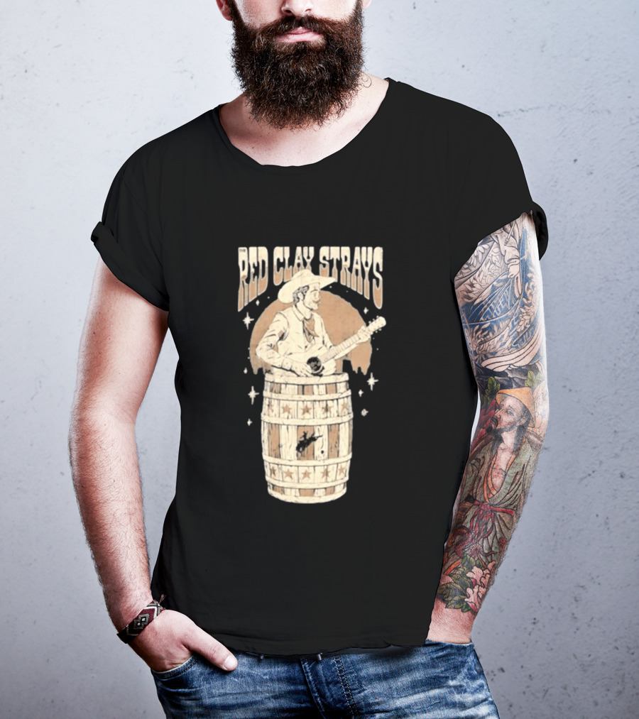 Red Clay Strays Cowboy Musician With Guitar T-Shirt
