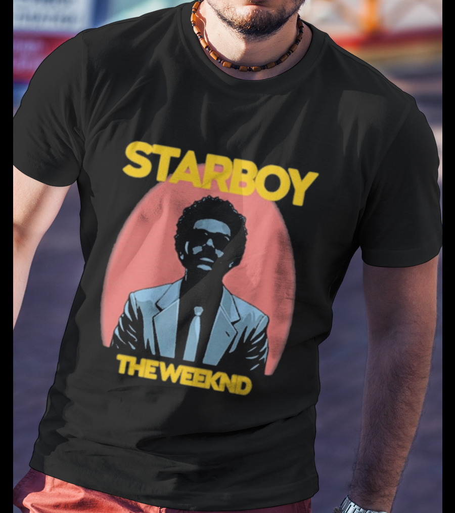 Starboy The Weeknd Music Icon Bold Yellow T-Shirt