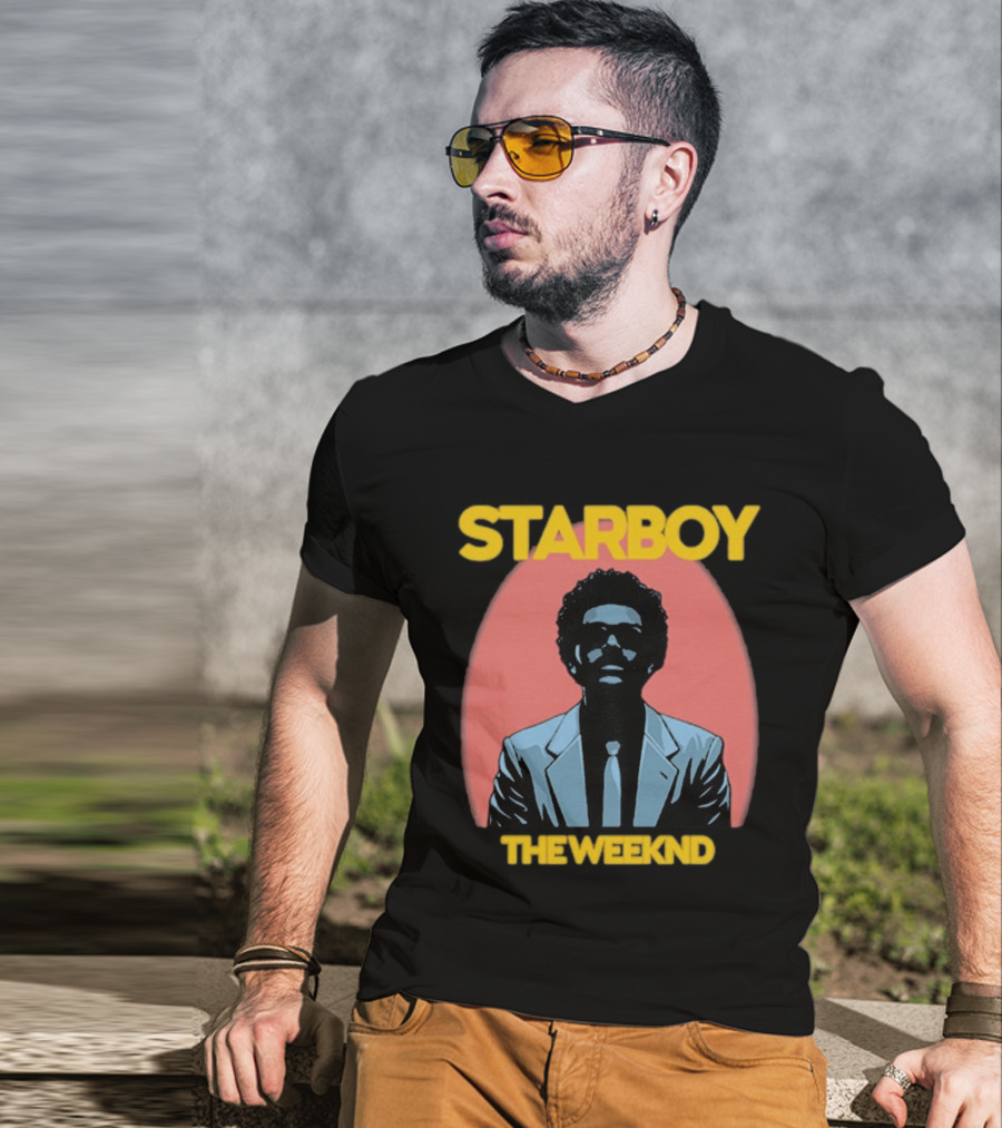 Starboy The Weeknd Music Icon Bold Yellow T-Shirt