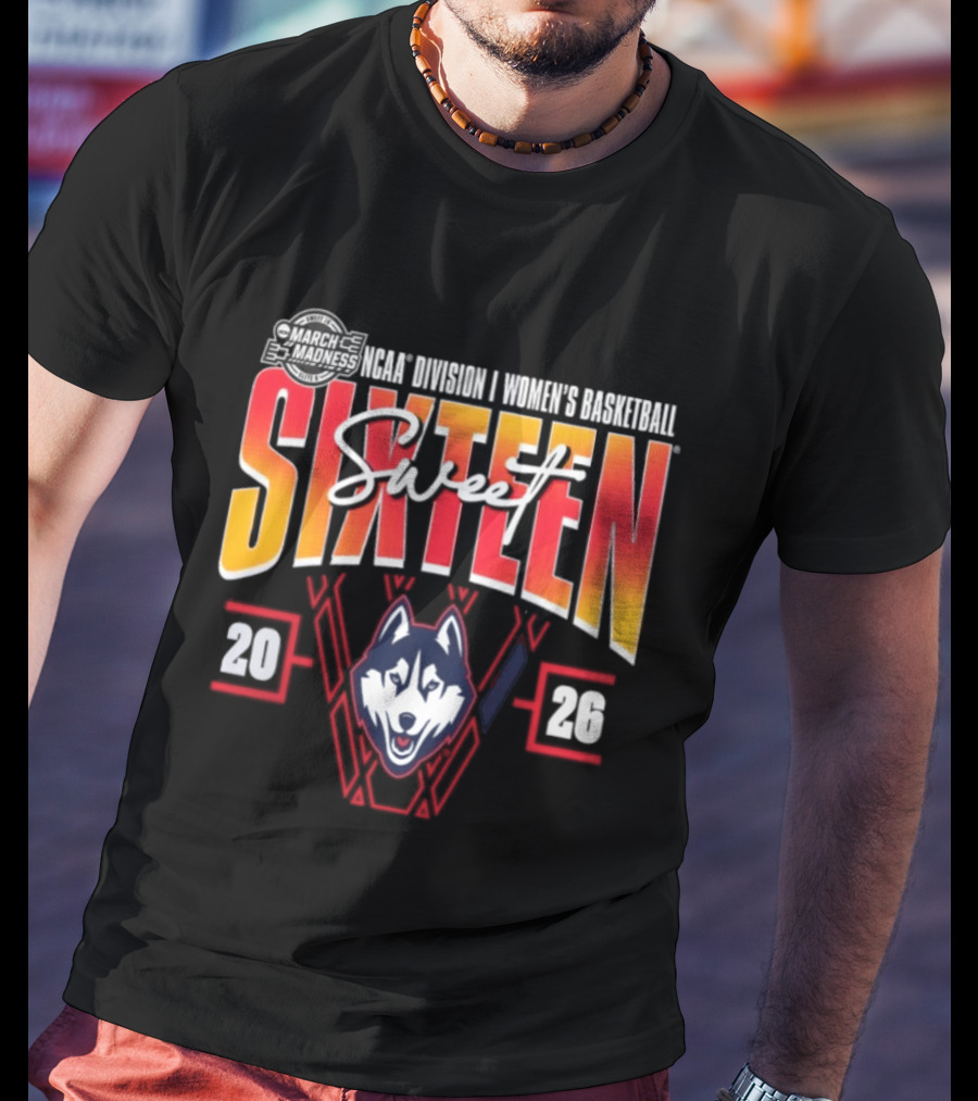 UConn Huskies 2026 NCAA Division I Women's Basketball Sweet Sixteen March Madness T-Shirt