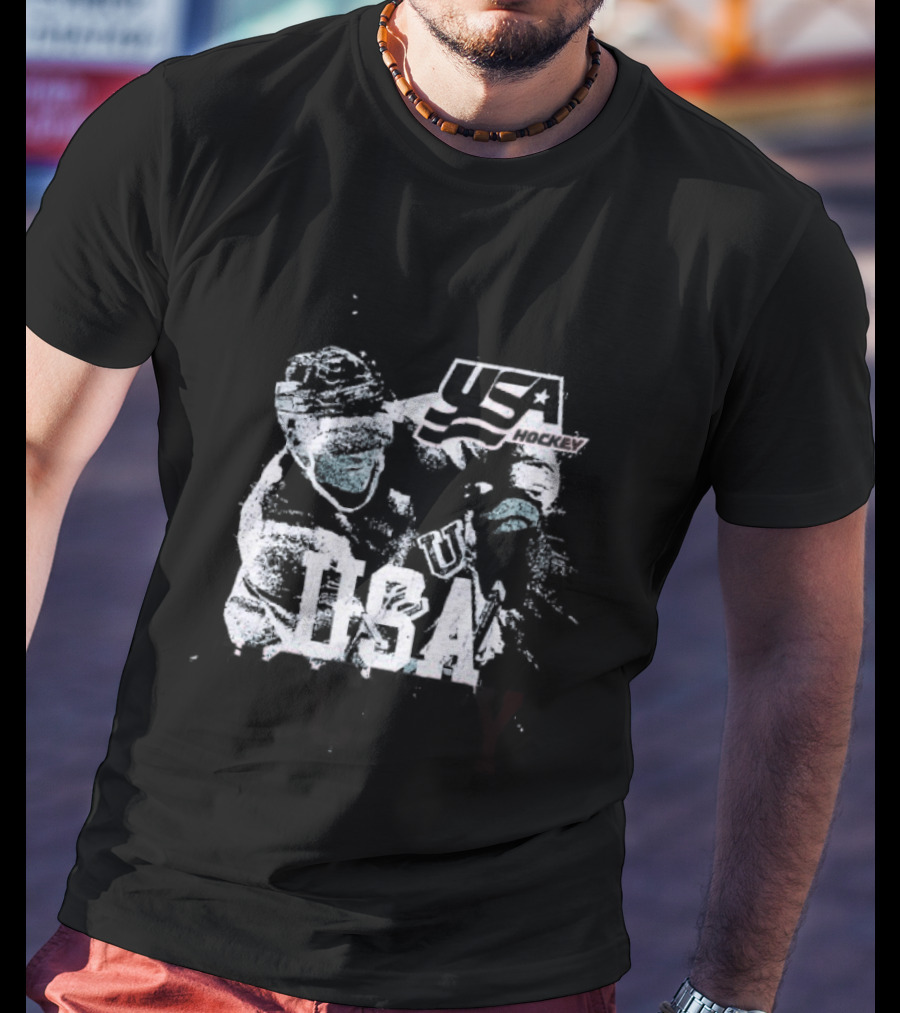 USA Hockey Player Vintage Ice Champion T-Shirt