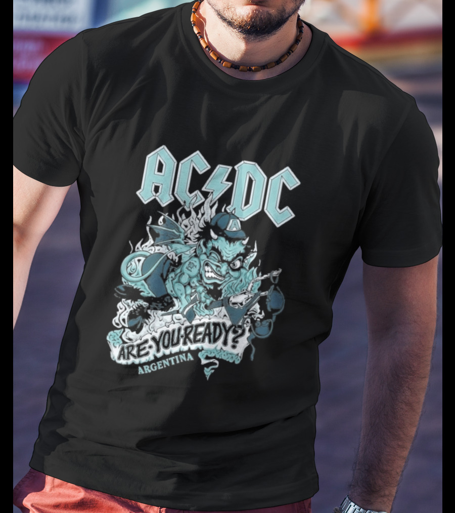 AC DC Are You Ready PWR Up World Tour 2026 Estadio River Plate Buenos Aires Argentina March T-Shirt