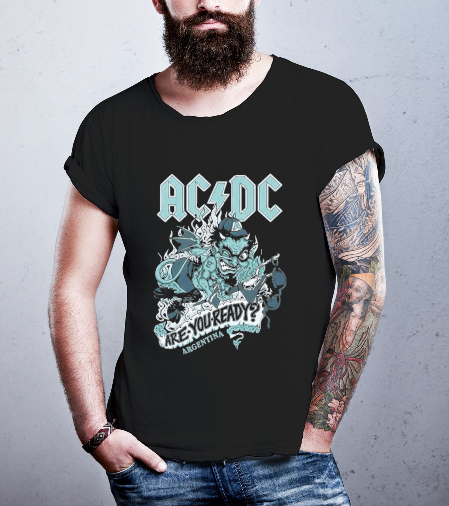 AC DC Are You Ready PWR Up World Tour 2026 Estadio River Plate Buenos Aires Argentina March T-Shirt