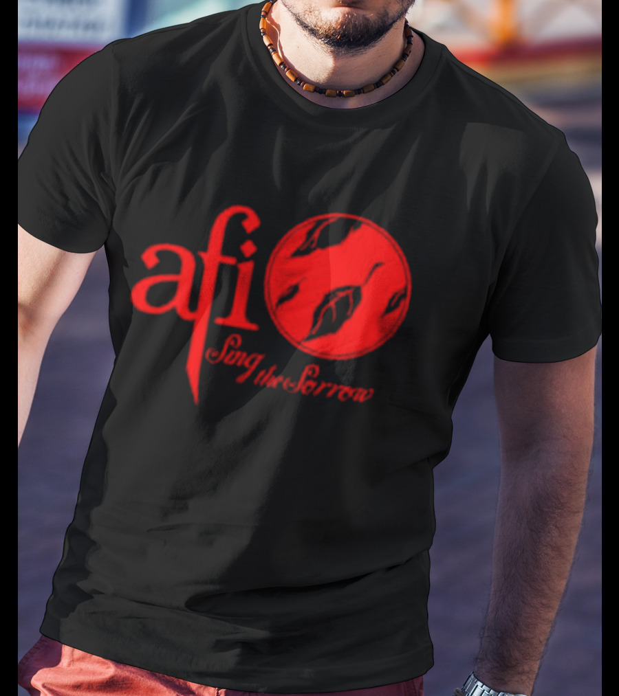 AFI Sing The Sorrow Red Logo And Globe T-Shirt