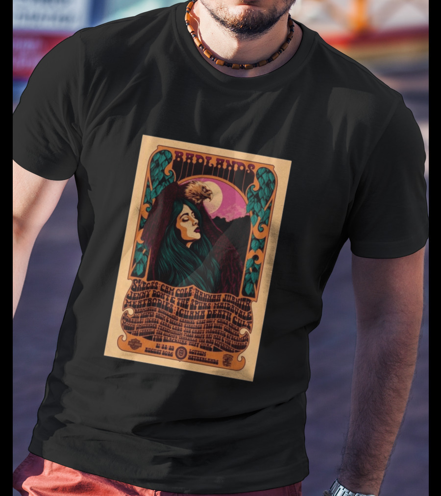 Badlands Festival 2026 Lottum Netherlands Skeegs Cam Cole Hannah Williams Jerry Dovey The Spims Halfbirdie Livid Bodies Chinch Death Cult T-Shirt
