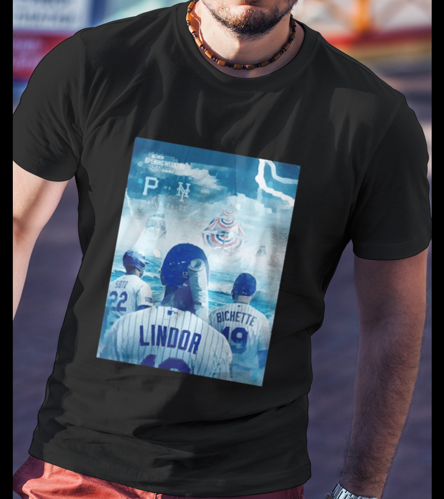 Lindor Soto Bichette New York Mets Vs Pirates 2026 MLB Opening Weekend March 26 29 T-Shirt
