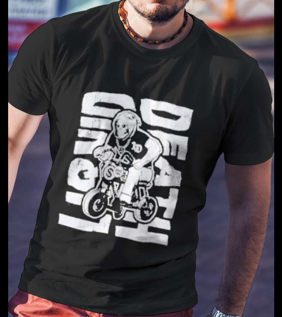 Liquid Death Deathcycle Motorcycle Rider T-Shirt