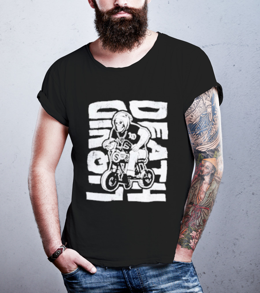Liquid Death Deathcycle Motorcycle Rider T-Shirt