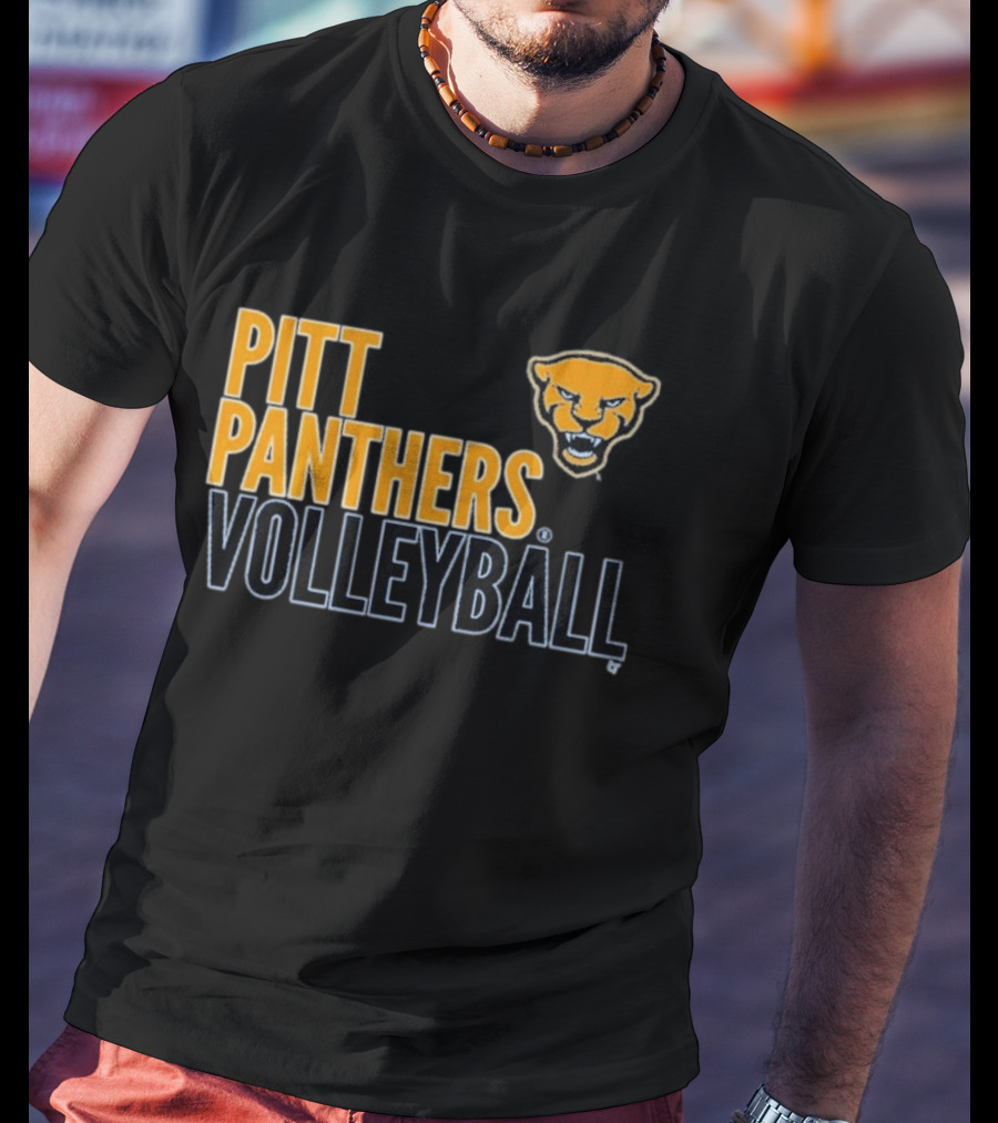 Pitt Panthers Volleyball Team Spirit Panther Head T-Shirt