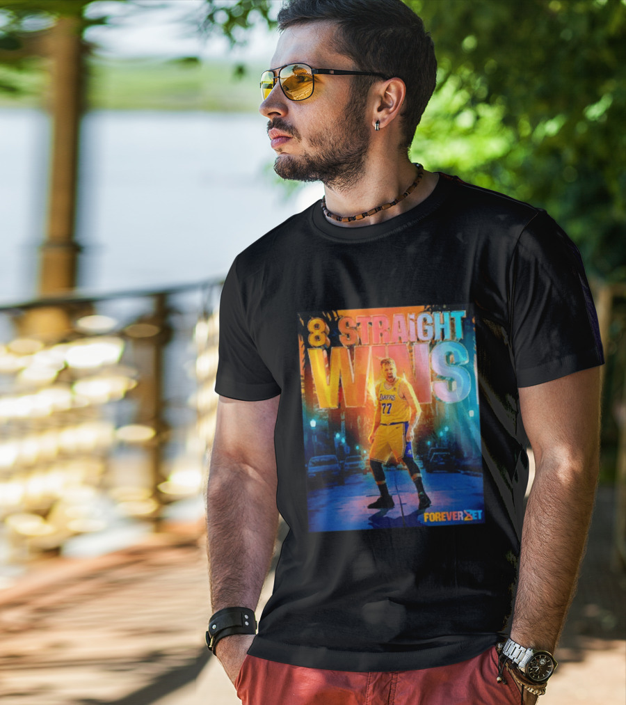 Luka Doncic Los Angeles Lakers 8 Straight Wins Forever Set Basketball T-Shirt