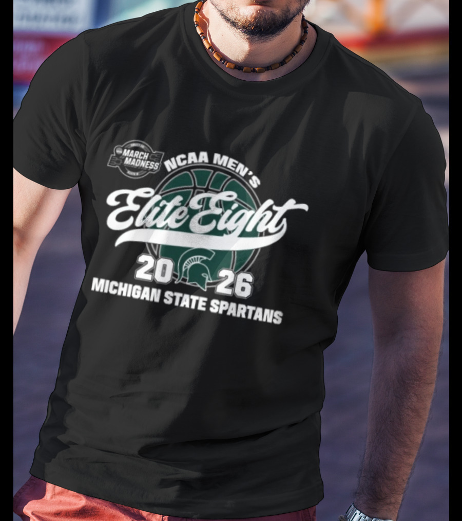 Elite Eight 2026 Michigan State Spartans NCAA Men's Basketball Tournament March Madness T-Shirt