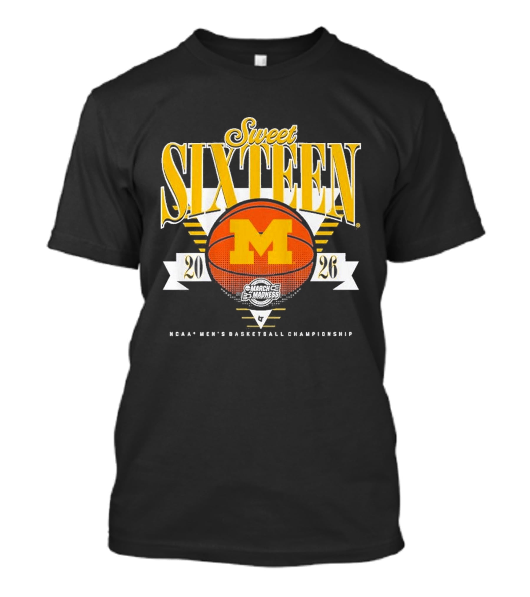 Michigan Wolverines Sweet Sixteen NCAA Men's Basketball Championship 2026 T-Shirt