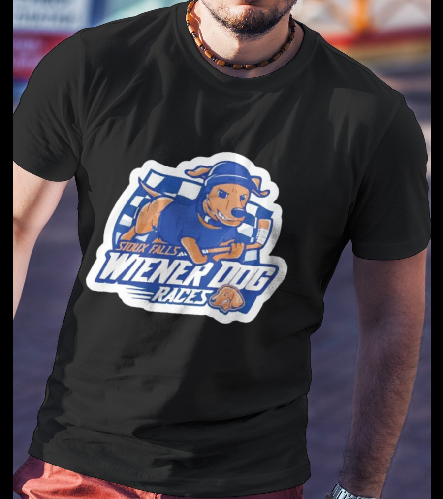 Sioux Falls Wiener Dog Hockey Races Fun Event T-Shirt