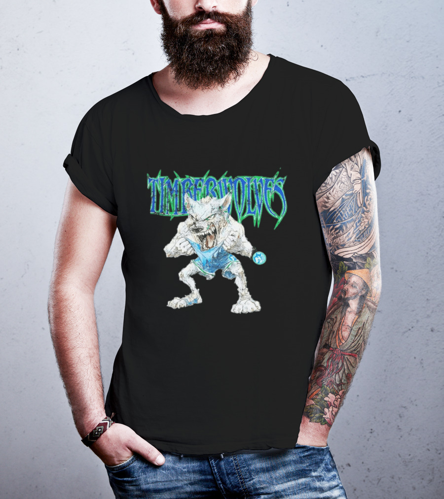 Timberwolves Mascot Crunch The Wolf Fierce T-Shirt
