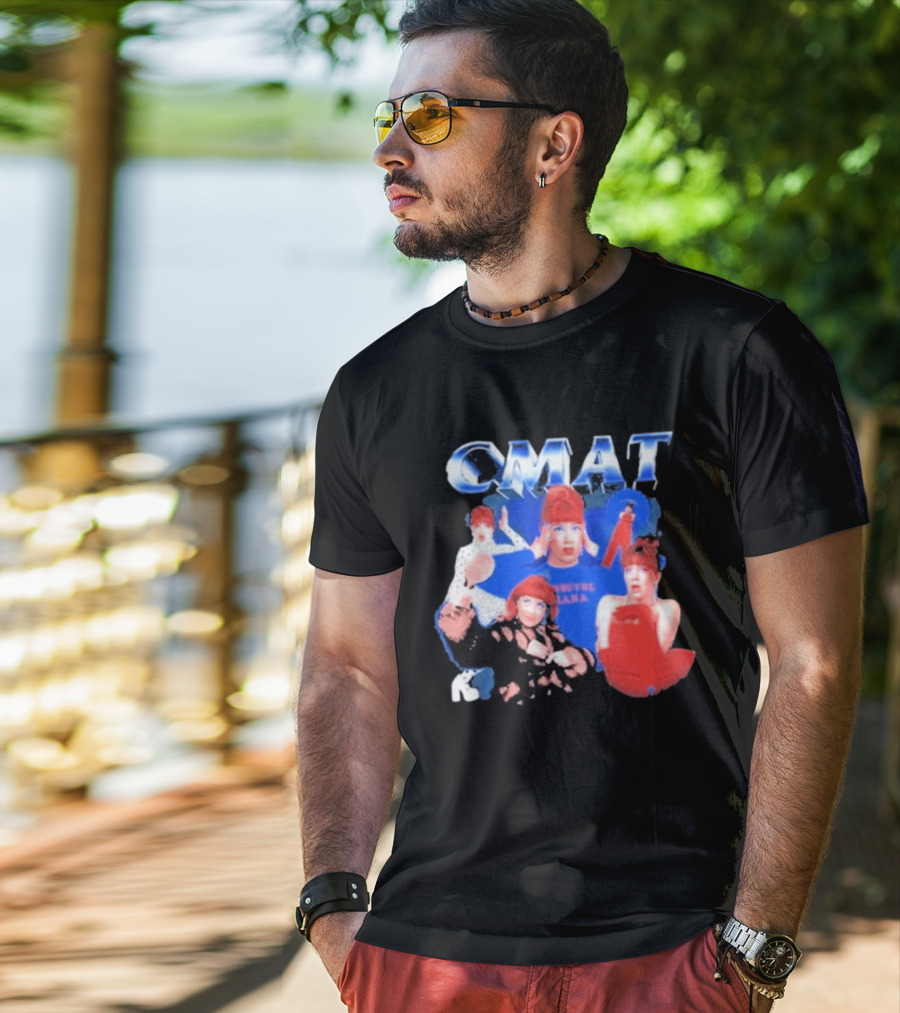 CMAT Retro Pop Style Collage With Colorful Characters T-Shirt