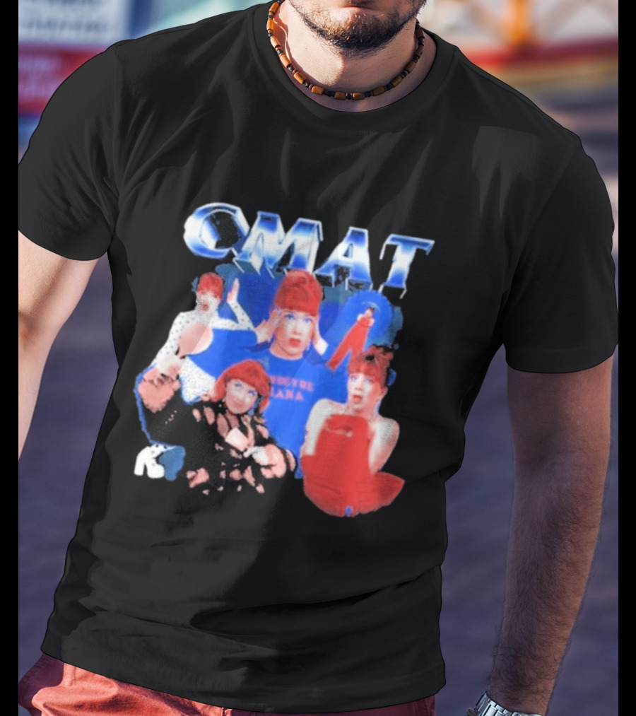 CMAT Retro Pop Style Collage With Colorful Characters T-Shirt