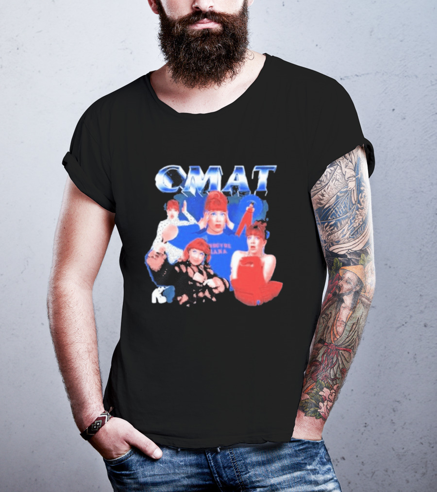 CMAT Retro Pop Style Collage With Colorful Characters T-Shirt