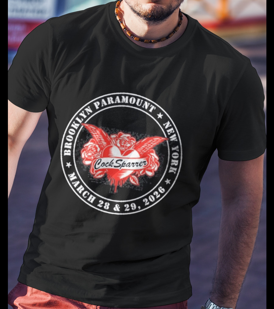 Brooklyn Paramount Cock Sparrer March 28 & 29 2026 New York T-Shirt