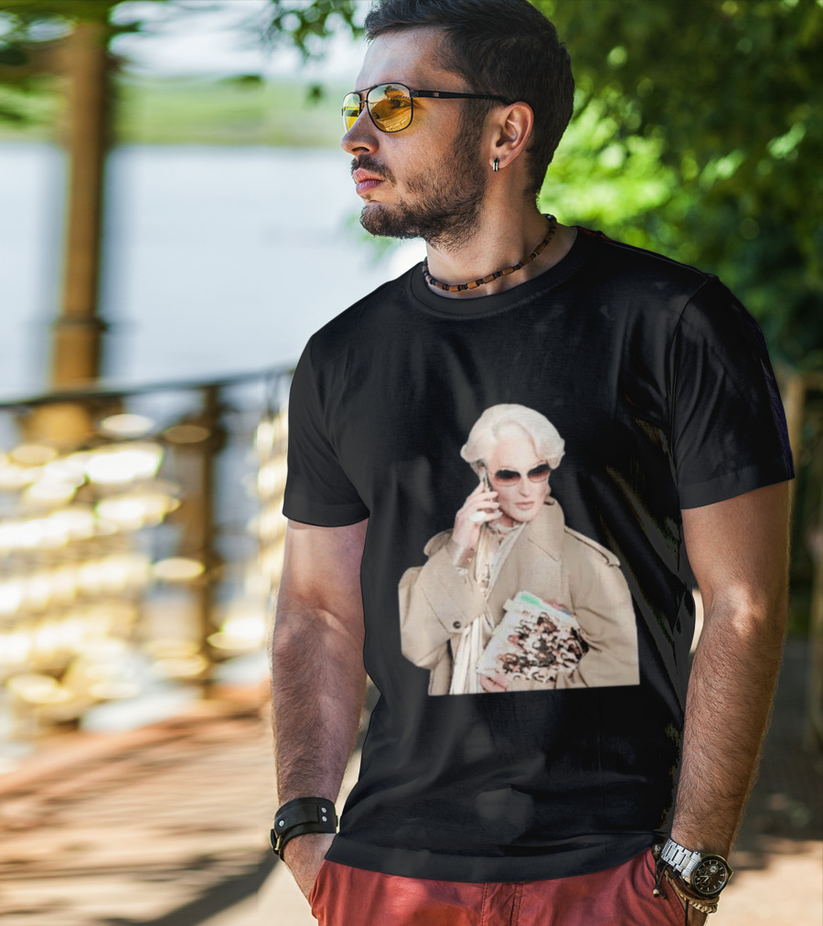 Miranda Priestly Iconic Fashion Boss With Sunglasses And Phone T-Shirt