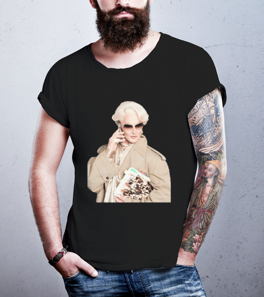 Miranda Priestly Iconic Fashion Boss With Sunglasses And Phone T-Shirt