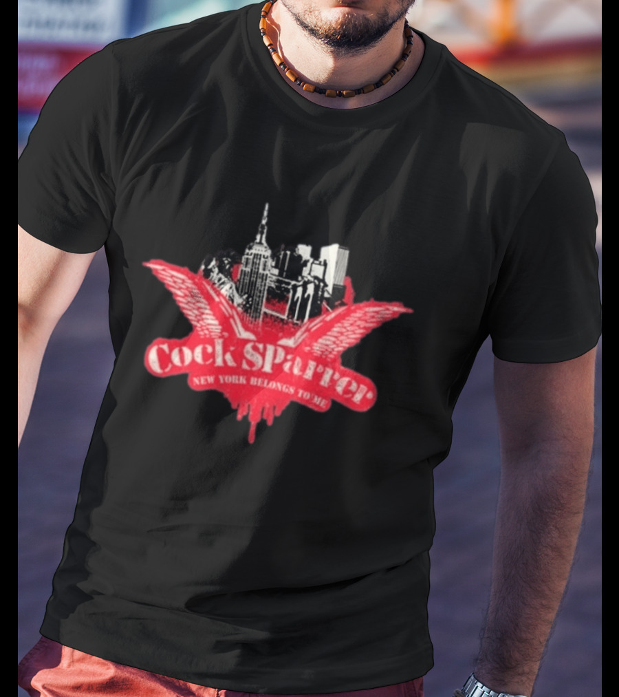 Cock Sparrer Tour 2026 New York Belongs To Me Urban Skyline Wings T-Shirt