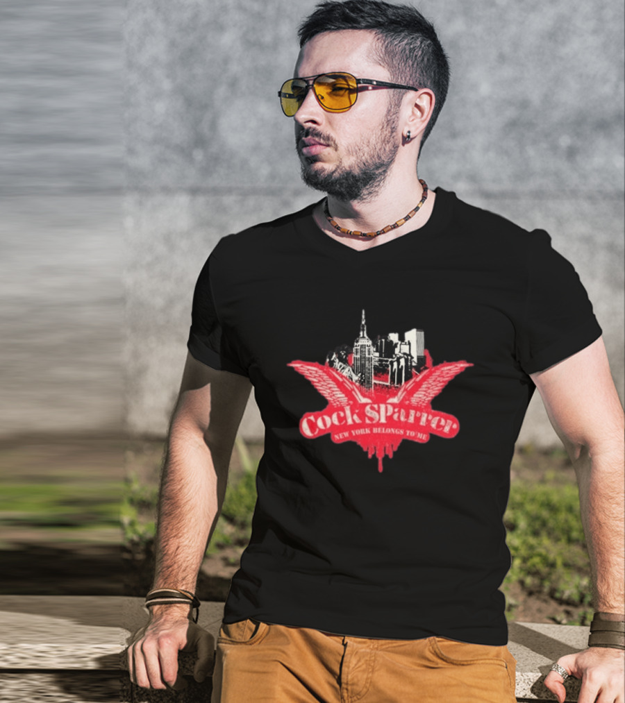 Cock Sparrer Tour 2026 New York Belongs To Me Urban Skyline Wings T-Shirt